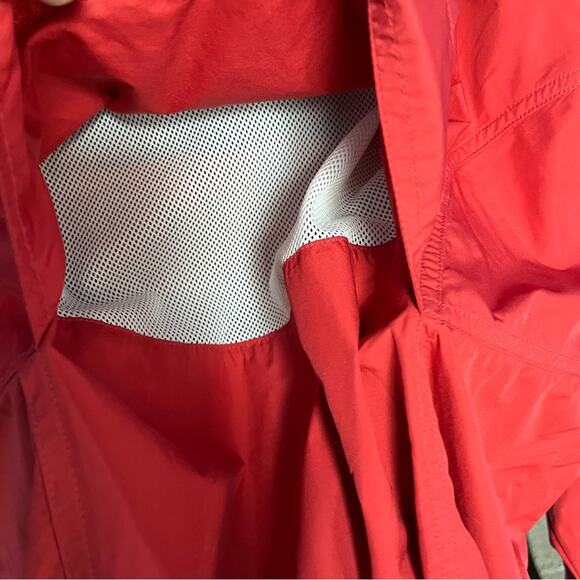 Title Nine tomato red rain jacket hood water resistant Large - Picture 8 of 11